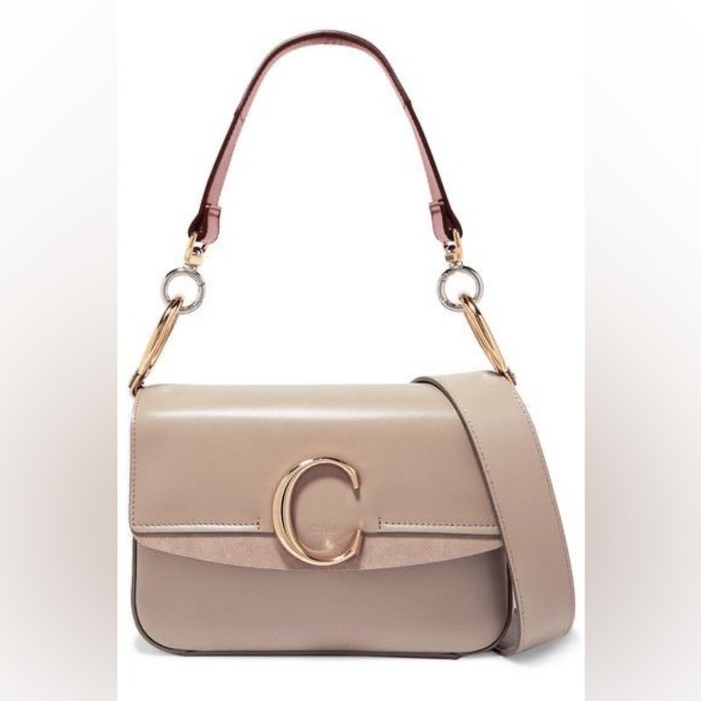 Chloe C Double Carry Bag in Motty Gray - Like New